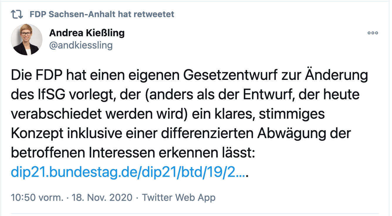 Sachverständige Dr. Andrea Kießling auf Twitter