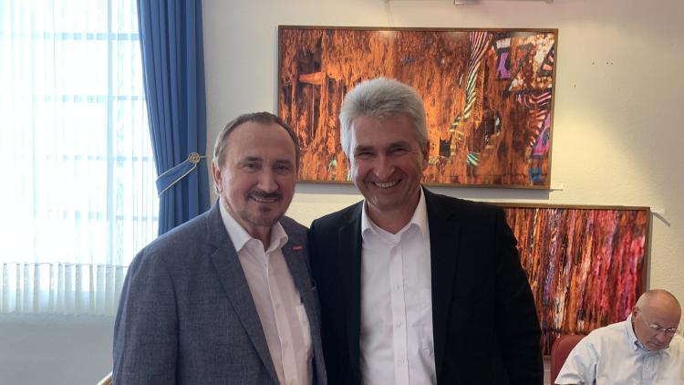 Andreas Pinkwart bei einem Besuch in Wuppertal